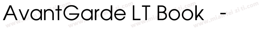 AvantGarde LT Book 粗字体转换